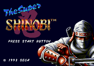 Super Shinobi II, The (Japan) Title Screen